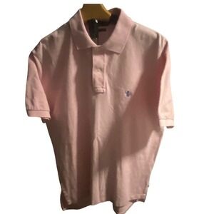 Polo Ralph Lauren Mens Classic Fit Short Sleeve Polo Shirt Pink M Logo Mesh